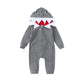 vivifayee Infant Newborn Boys Girls Baby Shark Outfits Halloween Long Sleeve Onesie Hoodie One Piece Romper Jumpsuit Toddler Fal