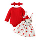Generic New Baby Checklist Newborn Infant Baby Boys Valentines Day Outfit Long Sleeve Romper Heart Fall (Red, 6-9 Months)