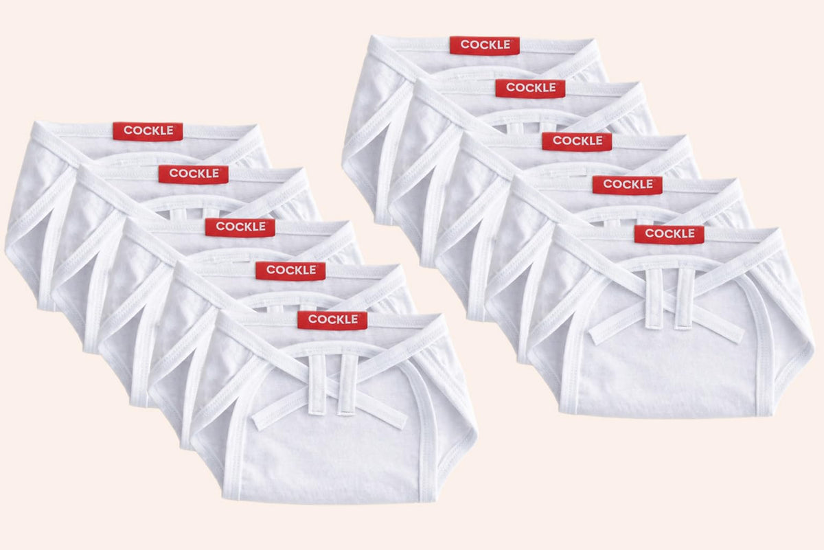 Cockle Newborn Baby Cotton Nappy Cloth Diaper  Reusable Soft Langot For Infants Breathable Nappies Comfortable Fit Pack Of 10 W