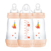 Mam Easy Start Anti-Colic Bottle , Baby Essentials, Medium Flow Bottles With Silicone Nipple, Baby Bottles For Baby Girl, Peach,