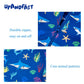 Upandfast Baby Boys Swimsuit Long Sleeve One Piece Swimwear Zip Rash Guard Sun Protection (Blue Shark, 3-6 Months)