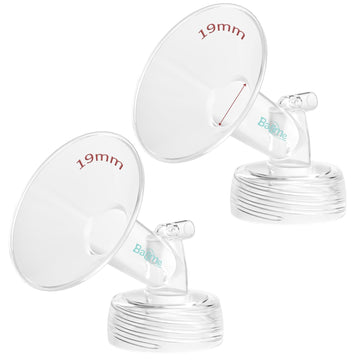 BALIME 19MM Wide-Mouth Flange Spectra Replacement Pump Parts for S1 S2 - Exact Fit Medical Grade Flanges Breast Pump Parts - BPA