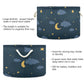 Alaza Night Sky With Moon Stars And Cloud Storage Basket Gift Baskets Large Collapsible Laundry Hamper With Handle, 20X20X14 In,