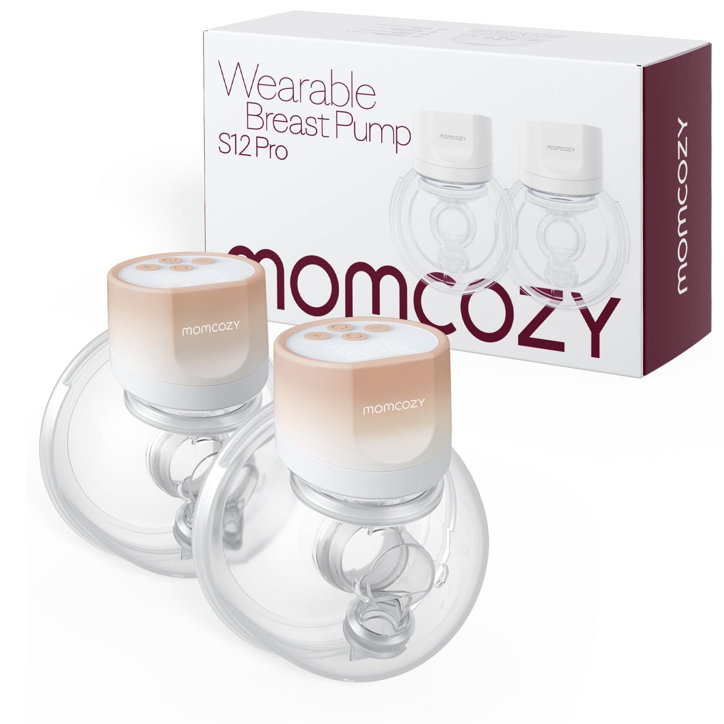 Momcozy Hands-Free Breast Pump S12 Pro, Wearable & Portable Pump with Soft DoubleFit Flange, 3 Modes | 9 Levels Double Electric 