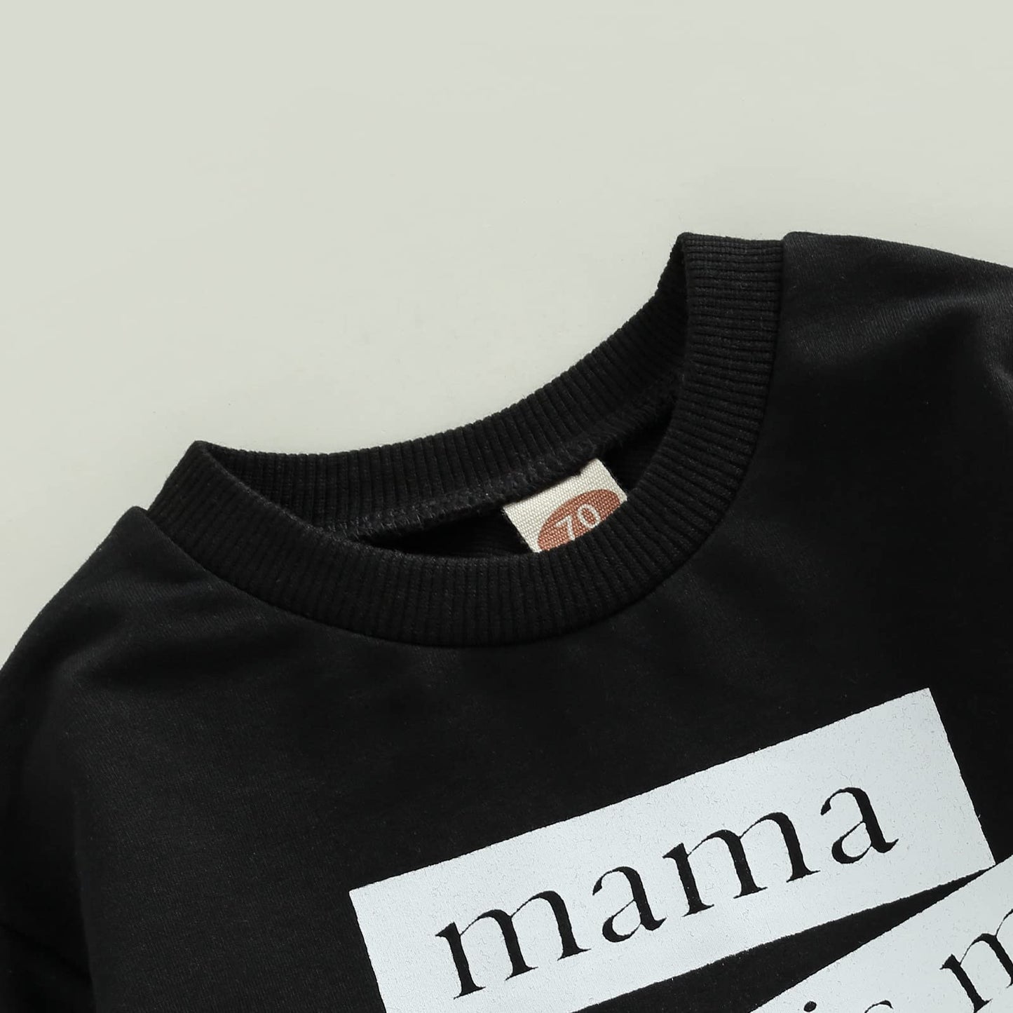 Lesimsam Toddler Baby Boy Valentines Day Outfit Letter Print Crewneck Long Sleeve Sweatshirt And Jogger Pants Set (Mama Is My Va