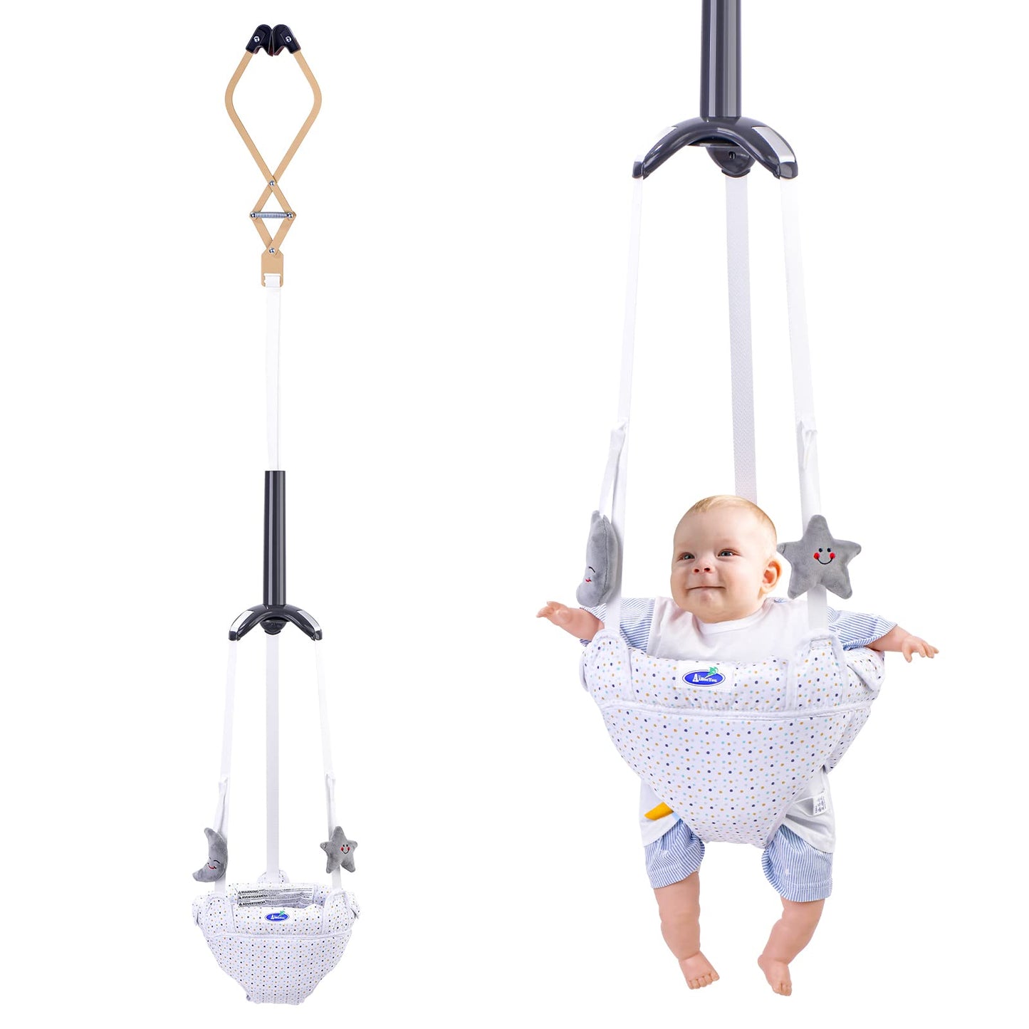 Baby Jumper Doorway, Baby Door Jumper with Adjustable Strap, Baby Jumper for Indoor/Outdoor Play, Easy to Assemble & Store (Idea