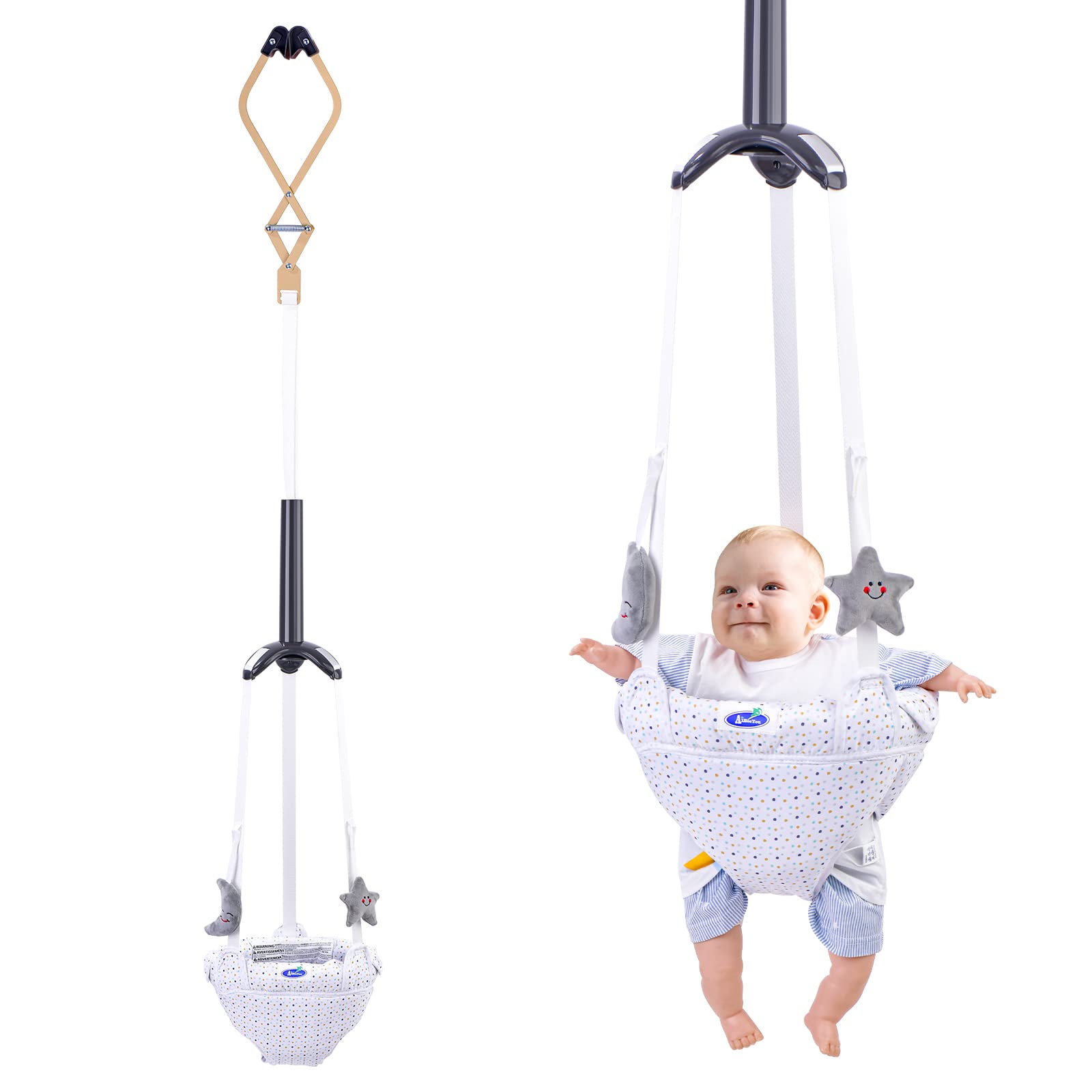 Baby Jumper Doorway, Baby Door Jumper with Adjustable Strap, Baby Jumper for Indoor/Outdoor Play, Easy to Assemble & Store (Idea