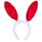 Cute Soft Touch Bunny Ears Headband Christmas Rabbit Ears Headband Gift For Children Kids Girls (Red)