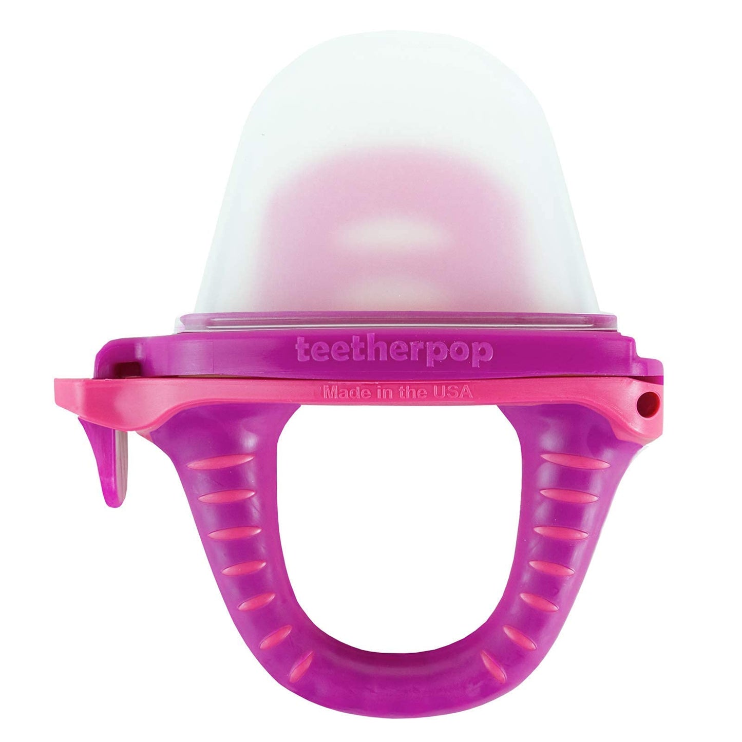 Teetherpop Fillable Silicone Teether for Babies - Cooling Teething Relief - Breastmilk Popsicle Molds for Teething with Spill-Pr
