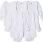Hudson Baby Unisex Baby Cotton Long-Sleeve Bodysuits, White, 3-6 Months Us