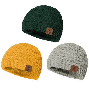 Durio Toddler Beanie Knit Toddler Beanies For Boys Toddler Winter Hat Cozy Toddler Hats Warm Kids Beanie C Light Grey & Yellow &