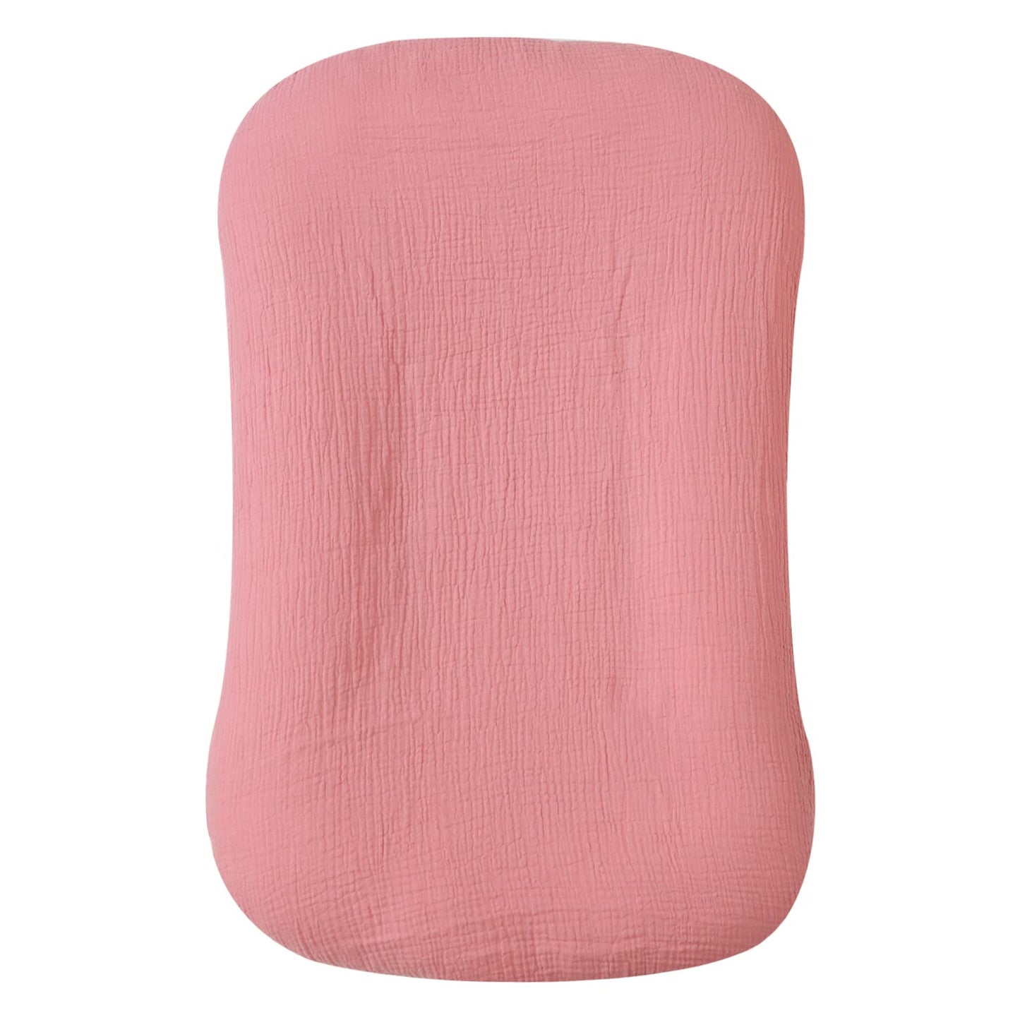 Hooyax Muslin Baby Lounger Cover Soft Organic Cotton Slipcover Fits Newborn Lounger For Baby Boys And Girls (Flesh Pink)