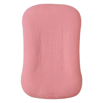 Hooyax Muslin Baby Lounger Cover Soft Organic Cotton Slipcover Fits Newborn Lounger For Baby Boys And Girls (Flesh Pink)