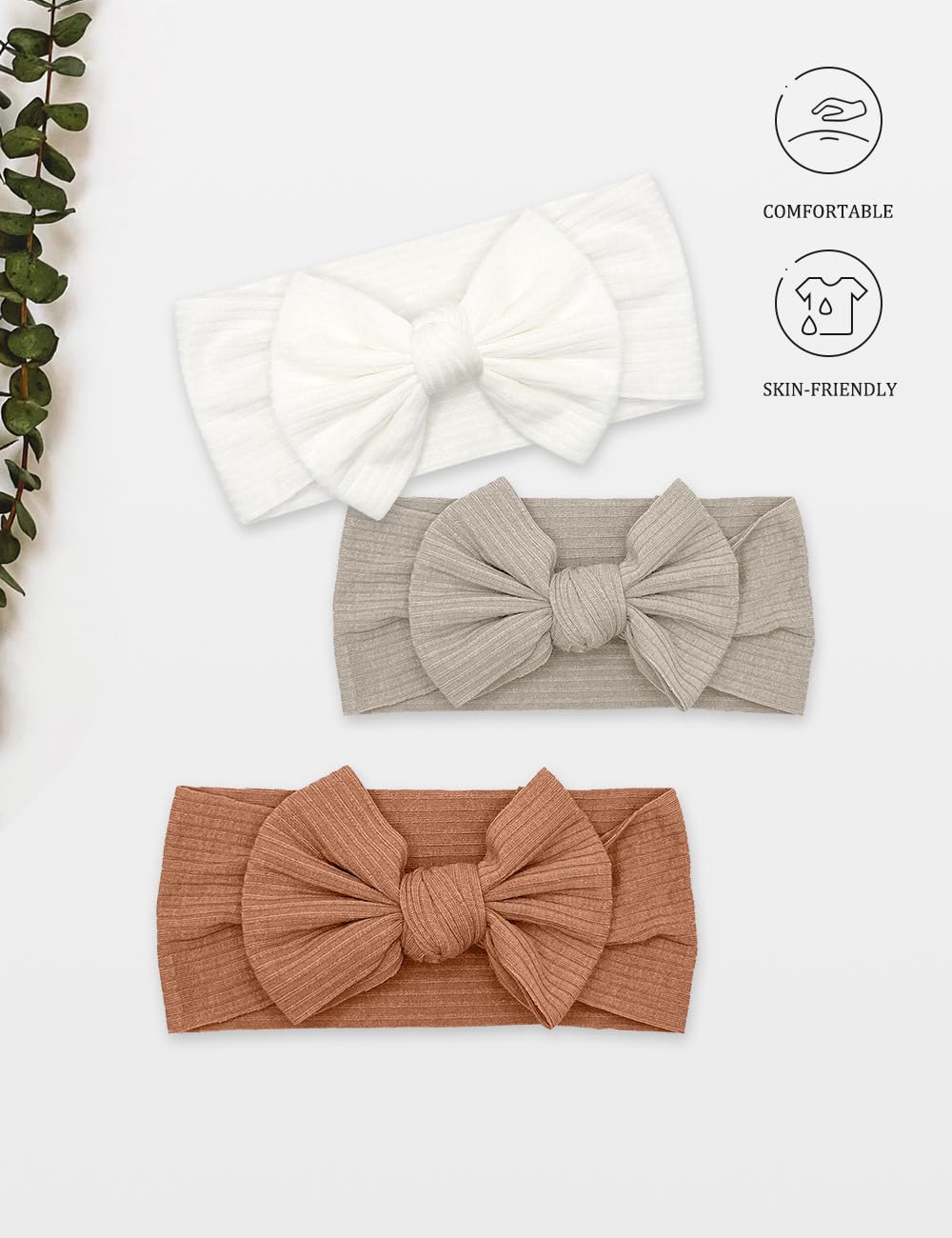 Zurlefy 6 Pack Pink Baby Girl Headbands And Bows, Handmade Infant Headband Bows For Baby Girls Head Wraps Newborn Toddler Bonnet