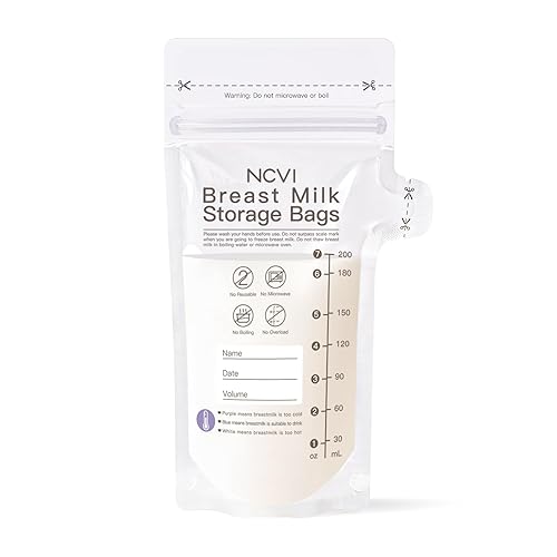 Ncvi Breastmilk Storage Bags, 25 Count Milk Storage Bags For Breastfeeding, 7Oz Breast Milk Storage Bags With Temp-Sensing, Doub