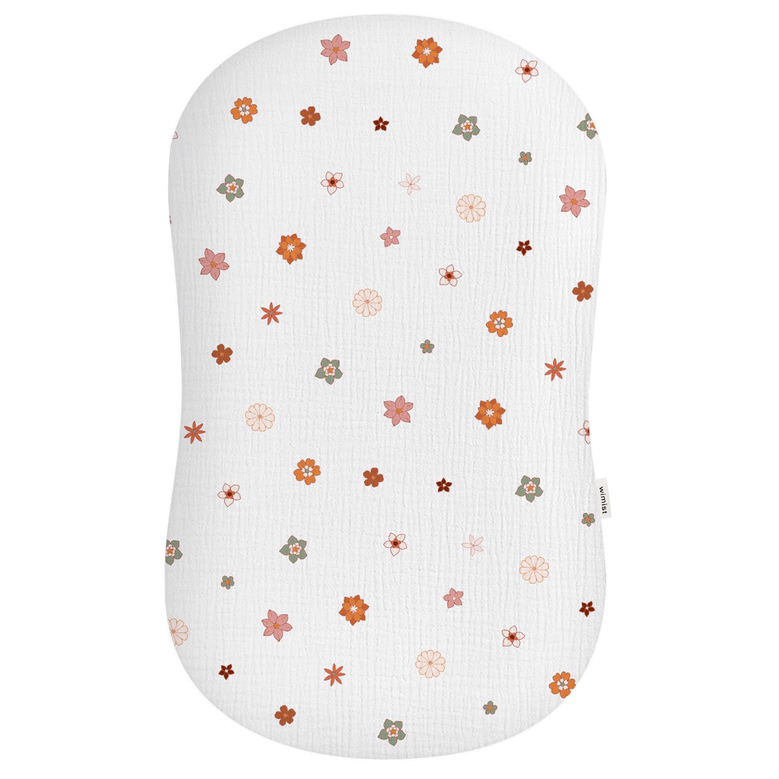 Muslin Baby Lounger Cover, Soft Breathable Newborn Lounger Pillow Cover For Boys Girls Infant (Flower-B)