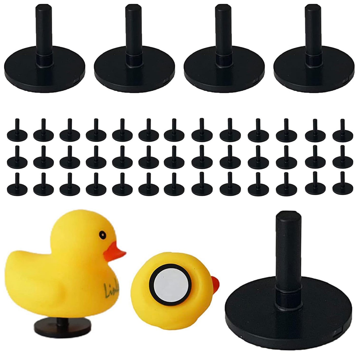 40Pcs Duck Holder, Duck Plug for Dash Rubber Rubber Ducks for Jeep Ducking Duck Stands Duck Mount for Dashboard,Duck for ducking