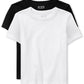 The Children'S Place Baby Boys And Toddler Short Sleeve Basic Layering T-Shirt Shirt, Black/White 2 Pack, 5T Us