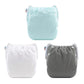 Alvababy Baby Swim Diapers 3Pcs One Size Reuseable Washable & Adjustable For Swimming Lesson & Blue Gray White 3Swy18