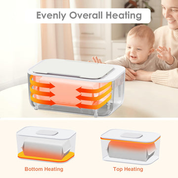 Baby Wipe Warmer, Wipe Warmer And Baby Wet Wipes Dispenser, Wipes Warmer For Newborn Baby Evenly Heated, Portable Wipe Warmer Sm