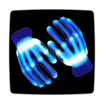 Uweidoit Led Gloves, Flash Finger Lights Gloves, 3 Colors 10 Modes Colorful Light Up Gloves Glowing Christmas Costume Clubbing P