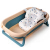 Collapsible Baby Bathtub With Bath Pad Portable Bathtub With Drain Hole Folding Bathtub With Water Temperature Sensing