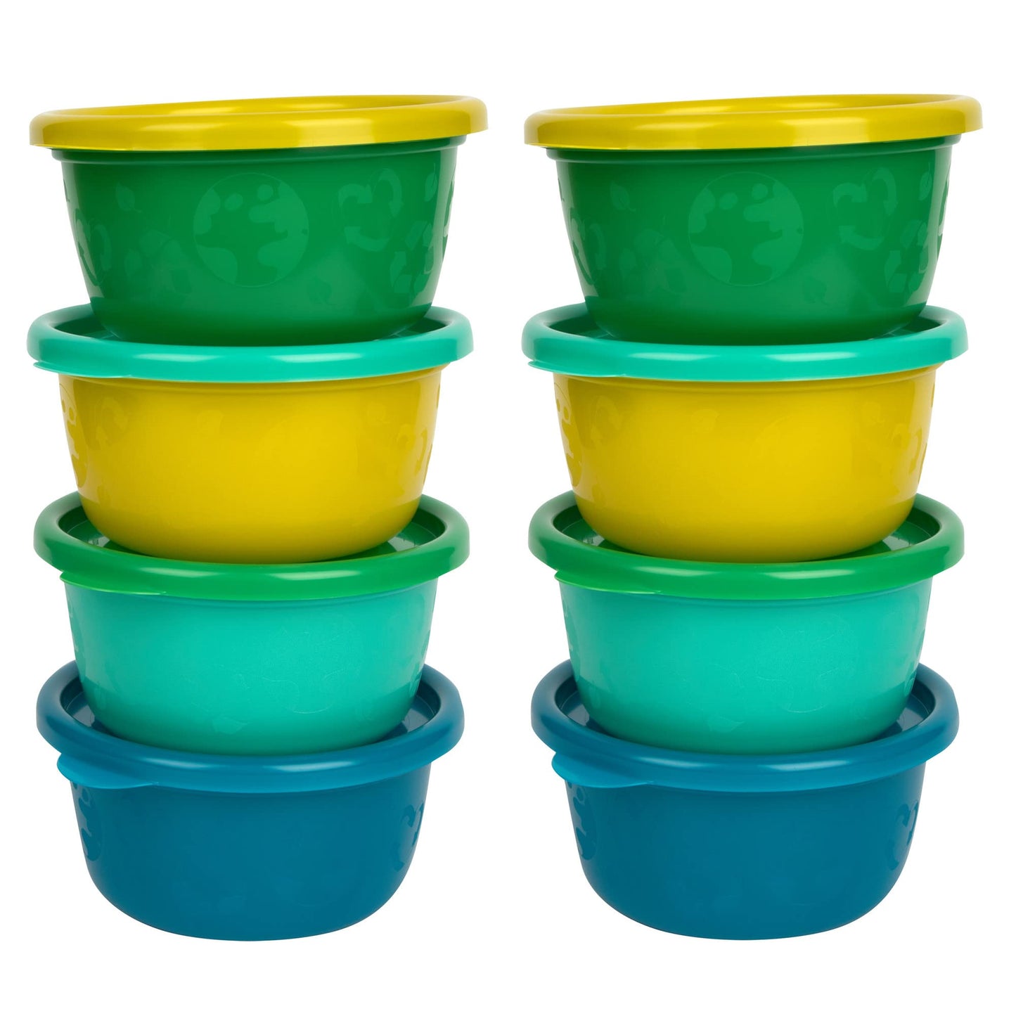 The First Years Greengrown Reusable Bowls With Lids - Toddler Snack Bowl - Multicolored - 8 Pack