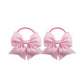 Lddcx Hair Ties, Baby Girls' Hair Accessories With Bows For Toddler Ponytail Holders, Small Hair Ties, Pink, 2Pcs