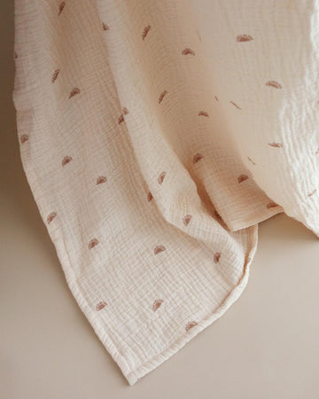 Blissful Diary Muslin Nursing Cover For Breastfeeding, Breathable Breastfeeding Cover Up With Arch Neckline For Women, Nursing A