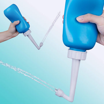 Butt Buddy Go - Portable Handheld Bidet & Fresh Water Bottle Sprayer (For Home, Travel, Outdoors | Retractable Nozzle, Soft-Sque