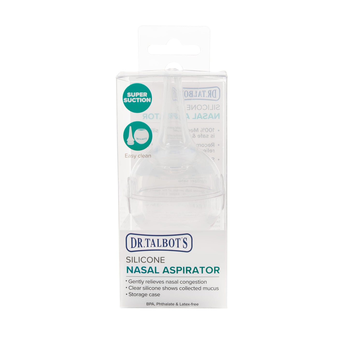 Dr. Talbot'S Nasal Aspirator For Babies - Silicone - Includes Storage Case - Clear