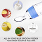 Matyz 2 Pcs Silicone Baby Food Dispensing Spoon (Blue, 4Oz/120Ml) Squeeze Feeder With Spoon - Spoon Bottle For Baby - Baby Spoon