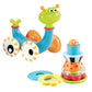 Yookidoo Musical Crawl N Go Snail Toy with Stacker - Promotes Babys Crawling and Walking. Rolls and Spins Its Shell As It Mov