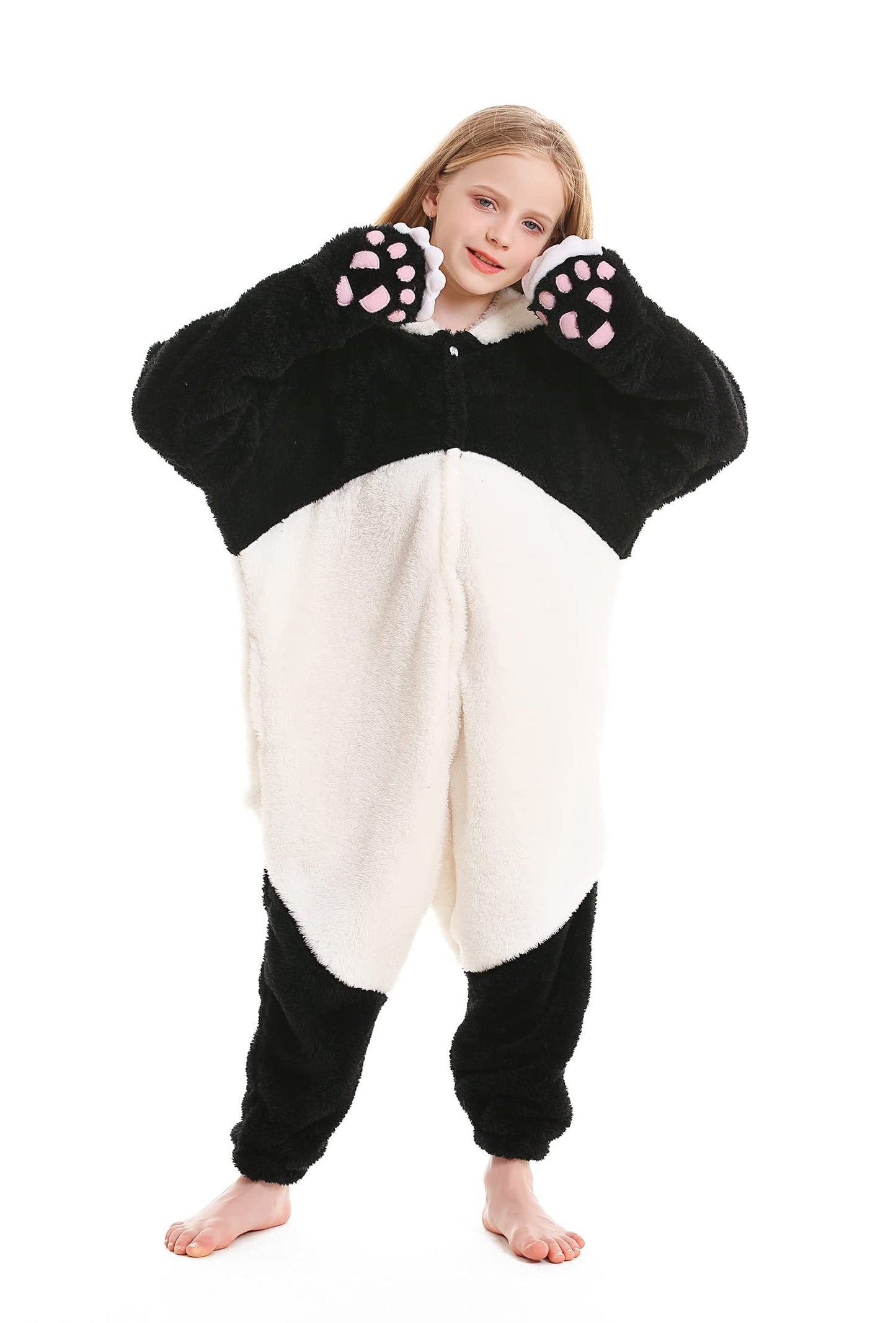 Atoz Onesie For Kids, Animal Pajamas Halloween Cosplay Costume For Girls Boys, Panda 6-7Y