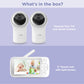Hubble View Pro Twin 5' Video Baby Monitor With Camera And Audio, Nightvision Baby Monitor With 2 Cameras Split Screen & Pan Ti