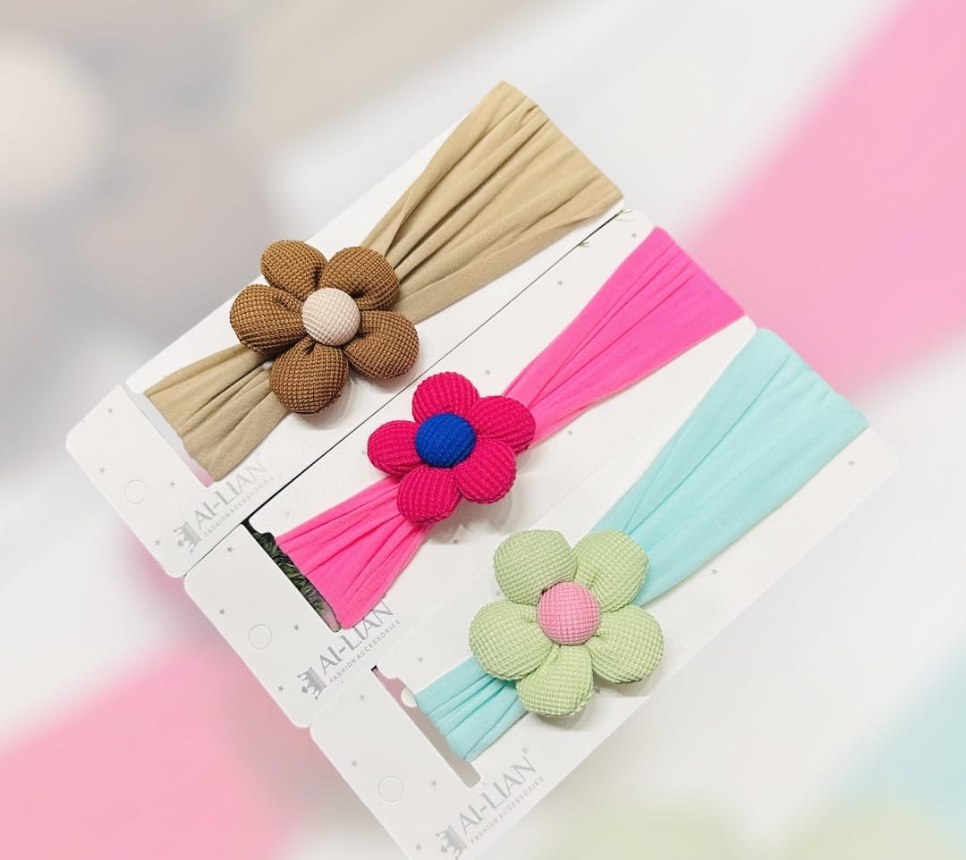 6 Pcs Baby Headband Party Accessories, Baby Headbands, New Born Shooting Props, Half Birthday Flower Headband