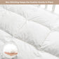 Toddler/Travel/Crib Goose Down Comforter Duvet/Blanket Multifunctional,100% Organic Cotton Washable Unisex Kids,All Season,White
