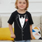 Cosland Toddler Tuxedo Shirt Boys Printed Wedding T-Shirt 3T