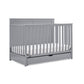 Simmons Kids Logan 6-in-1 Convertible Crib with Underdrawer - Greenguard Gold Certified, Grey
