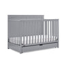 Simmons Kids Logan 6-in-1 Convertible Crib with Underdrawer - Greenguard Gold Certified, Grey