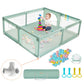 COMOMY Playpens for Toddlers, 71x59 Baby Playard Extra Large, Safe Non-Slip Fence, Full Mesh Design, Indoor & Outdoor Kids Activ