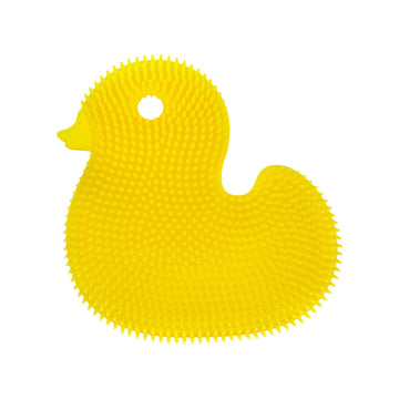 Innobaby Silicone Duck Scrub For Babies, Toddlers And Kids, Bath Time Essential, Loofah Alternative For Kids, Made With Quick-Dr