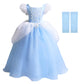 Mdycw Cinderella Princess Dress Puff Sleeve Costume, Special Occasion Dresses For Toddler Girls Age 2-3 Years, Ultra Soft Lace F