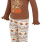 Unique Baby 2 Piece Girls Double Ruffle Leggings And Long Sleeve Shirt Clothes Set Kid And Toddler Girl Thanksgiving Outfit (3 Y