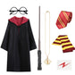 KESOCORAY Cosplay Costume Complete Props Accessories Gifts for Birthday Party Magic Wand Eyeglass Frame Knit Scarf Tie Necklace 
