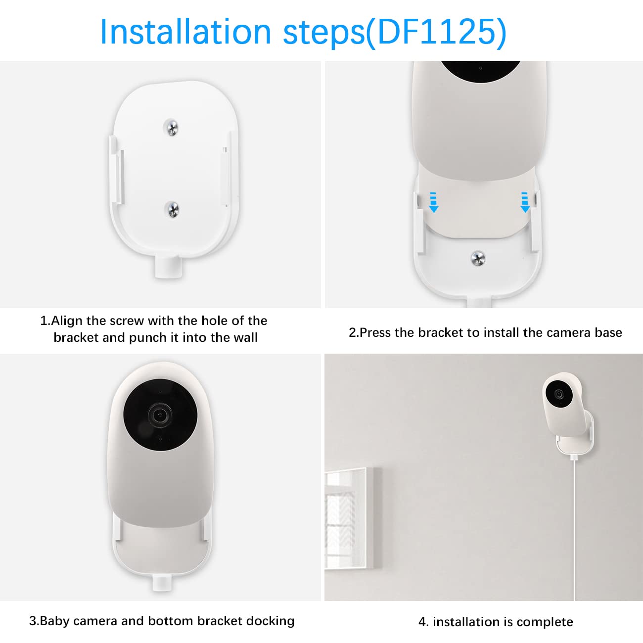 Holaca Quick Wall Mount Bracket For Nooie Baby Monitor (Base Mount)