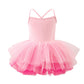 KARETT Ballet Tutu Skirt for Girls Toddler Ballet Leotards Criss Cross Strap Dance Outfits Ballerina Costume
