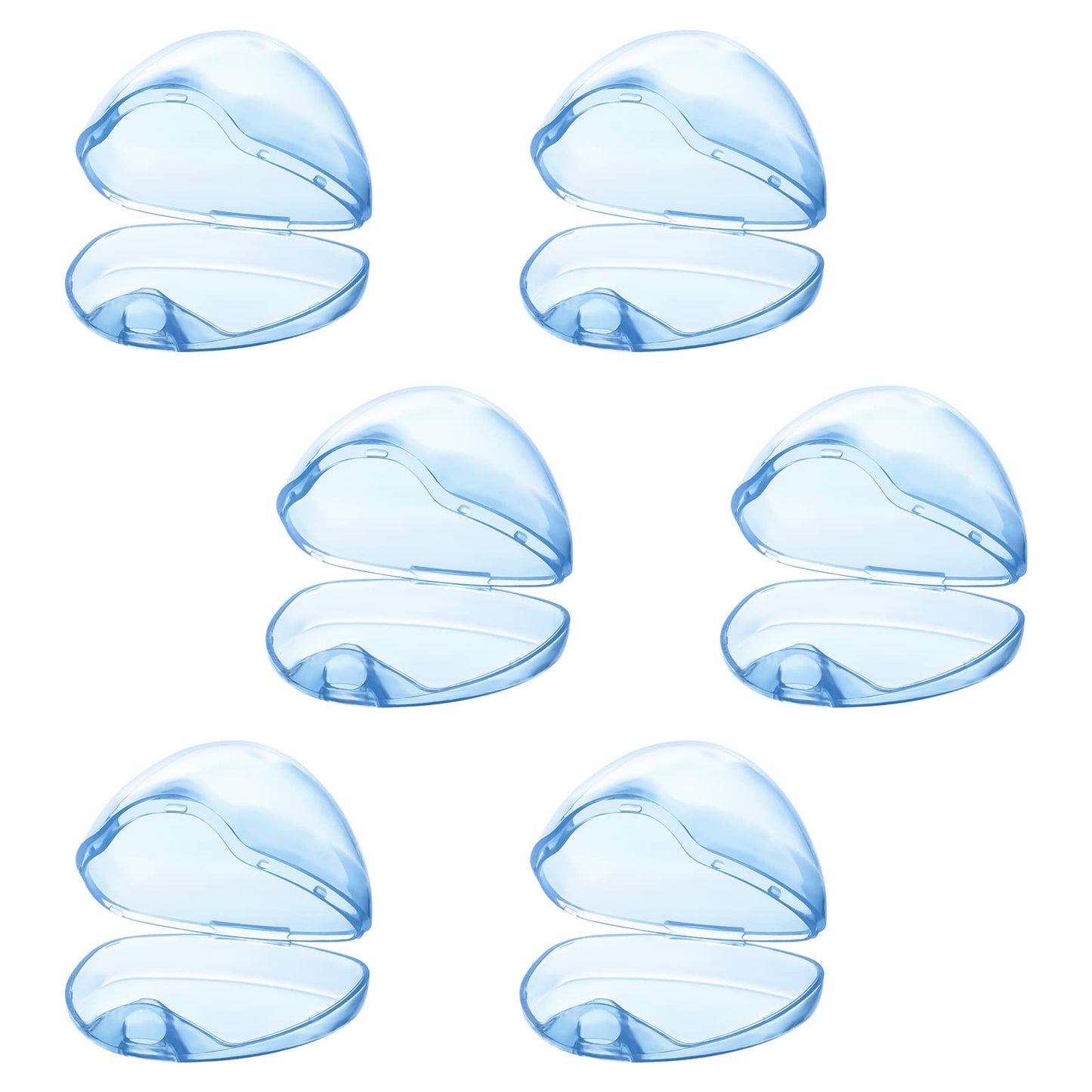 Accmor Pacifier Case, Pacifier Holder Case, Pacifier Container For Travel, Bpa Free,Transparent Blue, 6 Pack