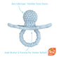 RaZbaby RaZberry Silicone Teether Pacifier - Teething Relief for Infants 3m+, Food-Grade, BPA-Free, Hands-Free, Natural Berrybum