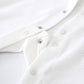 Pureborn Newborn Unisex Baby Boys Girls Spring Fall Romper Jumpsuit - Solid White Long Sleeve Jumpsuit Clothes For Christening B